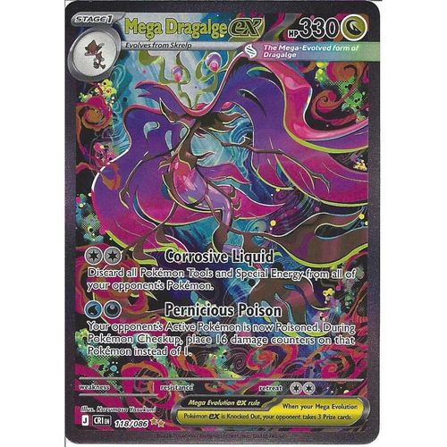 118/086 Mega Dragalge ex : Special Illustration Rare : Chaos Rising : Pokemon