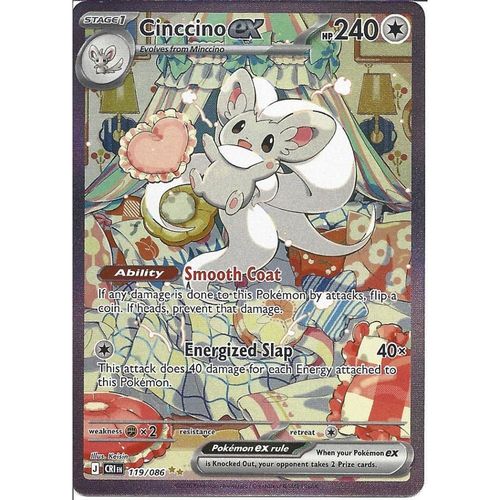 119/086 Cinccino ex : Special Illustration Rare : Chaos Rising : Pokemon TCG